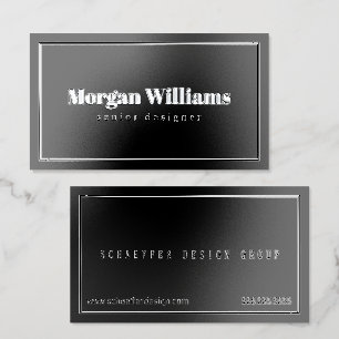 Bold Typography and Contemporary Professional Foil Spot Gloss Business Cards