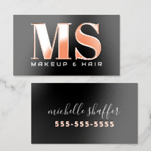 Bold Typography and Contemporary Professional Foil Spot Gloss Business Cards