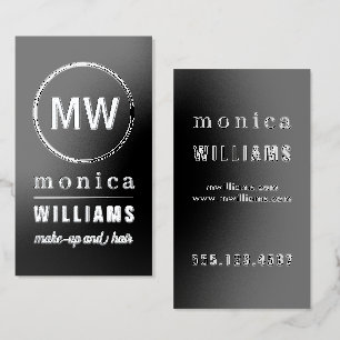 Bold Typography and Contemporary Professional Foil Spot Gloss Business Cards