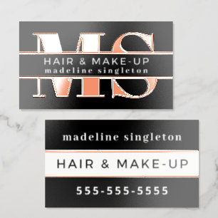 Bold Typography and Contemporary Professional Foil Spot Gloss Business Cards