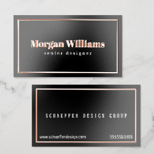 Bold Typography and Contemporary Professional Foil Spot Gloss Business Cards