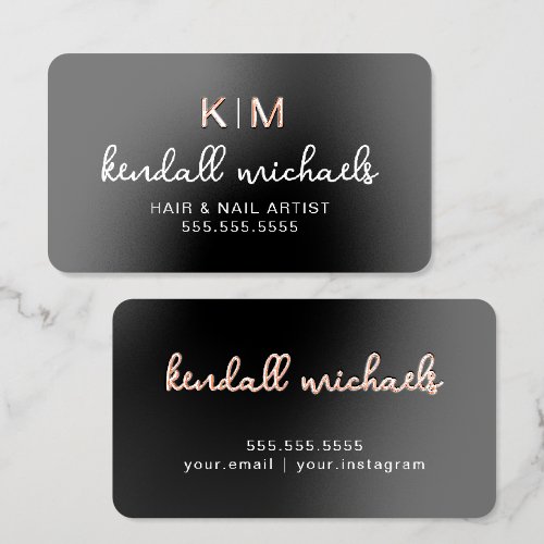 Bold Typography and Contemporary Professional Foil Spot Gloss Business Cards