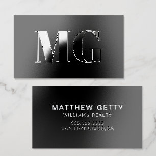 Bold Typography and Contemporary Professional Foil Spot Gloss Business Cards