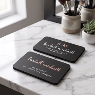 Bold Typography and Contemporary Professional Foil Spot Gloss Business Cards