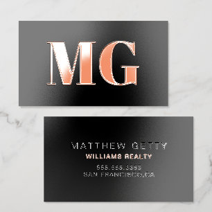 Bold Typography and Contemporary Professional Foil Spot Gloss Business Cards