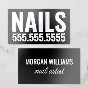Bold Typography and Contemporary Professional Foil Spot Gloss Business Cards