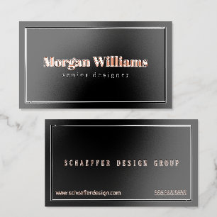 Bold Typography and Contemporary Professional Foil Spot Gloss Business Cards