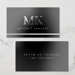 Bold Typography and Contemporary Professional Foil Spot Gloss Business Cards