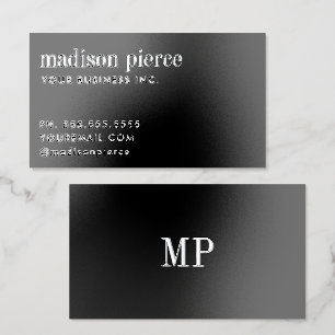 Bold Typography and Contemporary Professional Foil Spot Gloss Business Cards