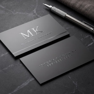 Bold Typography and Contemporary Professional Raised Spot UV Business Card