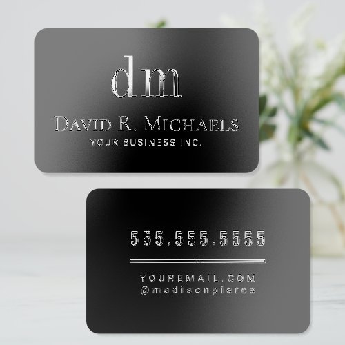 Bold Typography and Contemporary Professional Raised Spot UV Business Card