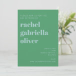 Bold Typography Blue and Green Modern Bat Mitzvah Invitation<br><div class="desc">Bold Typography Blue and Green Modern Bat Mitzvah Invitation</div>
