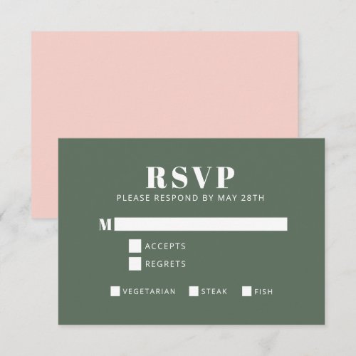 Bold Typography Blush Pink and Green Bat Mitzvah