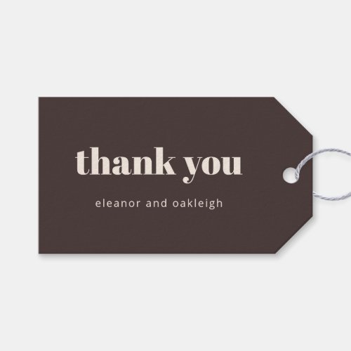 Bold Typography Custom Brown Modern Wedding 