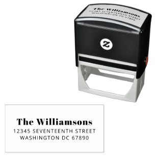 Bold Typography Custom Return Address Self-inking Stamp