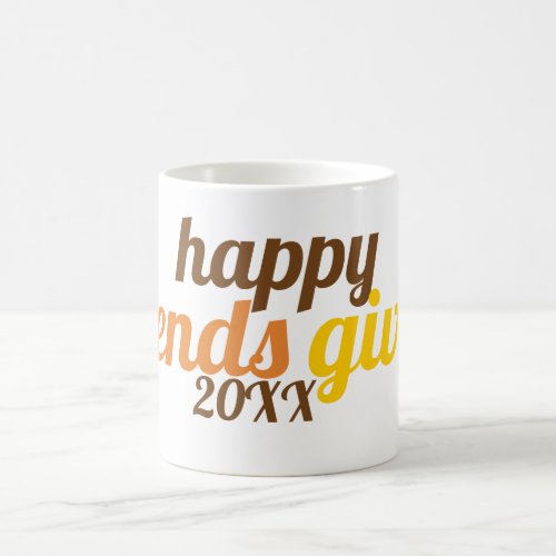 Bold typography Friendsgiving 2019 fall color Coffee Mug