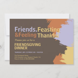 Bold Typography Friendsgiving Dinner Party Invite