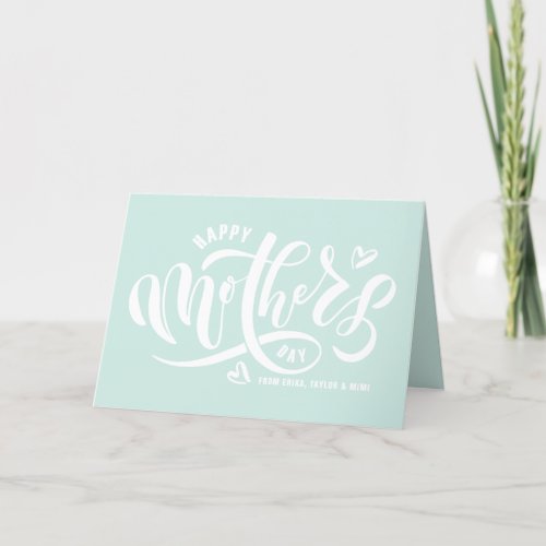 Bold Typography Happy Mothers Day Photo Holiday Card