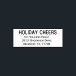 Bold Typography Holiday Cheers Formal Address Self-inking Stamp<br><div class="desc">Bold Typography Holiday Cheers Formal Address Rubber Stamp</div>