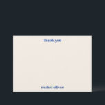 Bold Typography Ivory Blue Custom Cute Bat Mitzvah Thank You Card<br><div class="desc">Bold Typography Ivory Blue Custom Cute Bat Mitzvah Thank You Card</div>