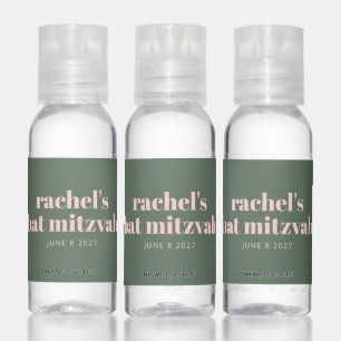Bold Typography Modern Pink Green Personalized    Hand Sanitizer