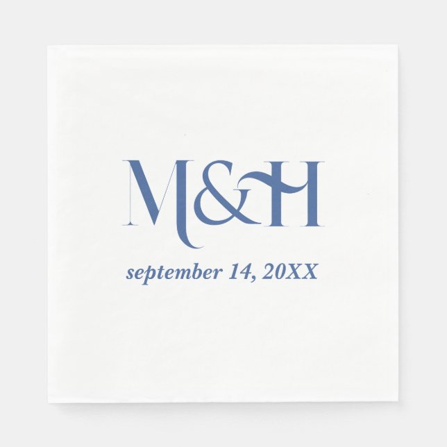 Bold Typography Modern Wedding Engagement Party Napkins (Front)