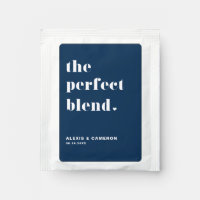 Bold Typography Perfect Blend Navy Blue Wedding
