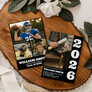 Bold Typography Photo Graduation Invite