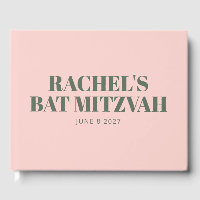 Bold Typography Pink and Green Modern Bat Mitzvah