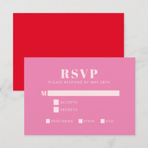 Bold Typography Pink and Red Modern Bat Mitzvah