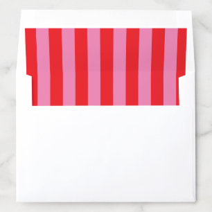 Bold Typography, Pink and Red Wedding Envelope Liner