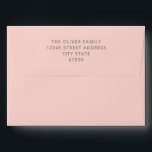 Bold Typography Pink Green Bat Mitzvah Matching Envelope<br><div class="desc">Bold Typography Blush Pink and Forest Green Modern Bat Mitzvah Invitation Matching Envelope</div>