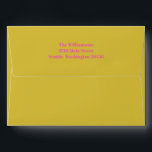 Bold Typography Pink Yellow Modern 50th Birthday Envelope<br><div class="desc">Bold Typography Bright Pink and Yellow Modern 50th Birthday Return Address Envelope</div>