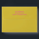 Bold Typography Pink Yellow Modern 50th Birthday Envelope<br><div class="desc">Bold Typography Bright Pink and Yellow Modern 50th Birthday Return Address Envelope</div>