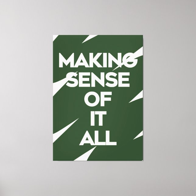 Bold Typography Poster Dark Green Quote Print (Front)