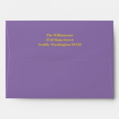 Bold Typography Purple Yellow Modern Birthday  Envelope
