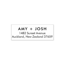 Bold Typography Self Inking Return Address Stamp
