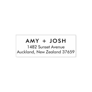 Bold Typography Self Inking Return Address Stamp