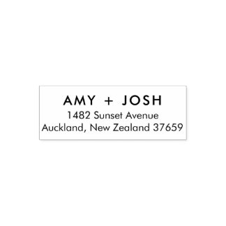 Bold Typography Self Inking Return Address Stamp