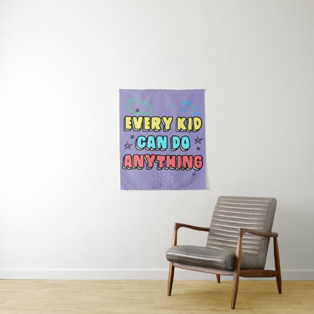 Bold Typography Statement Design for Kids  Tapestry (In Situ)
