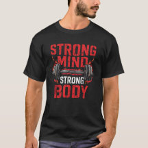 Bold typography “Strong Mind Strong Body”, gym dum