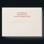 Bold Typography Terracotta Modern 50th Birthday  Envelope<br><div class="desc">Bold Typography Modern 50th Birthday Party Return Address Envelope in Terracotta and Ivory</div>