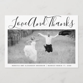 Bold typography Thank You wedding photo