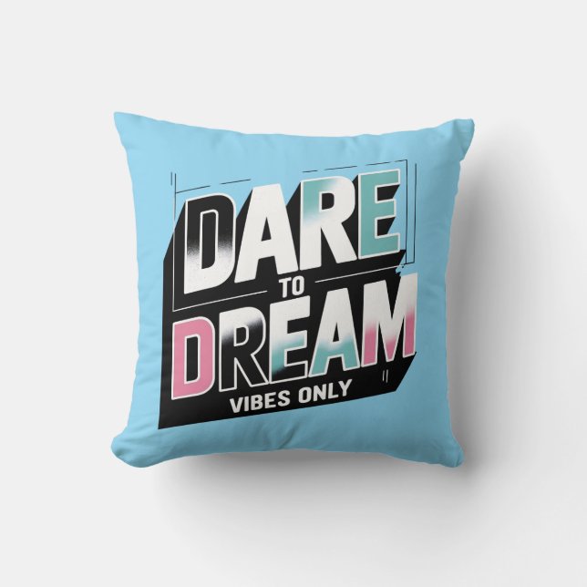 Bold Typography Throw Pillows. Throw Pillow (Front)