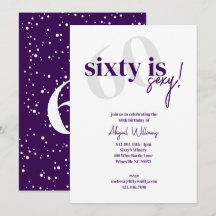 Bold Typography w/ Calligraphy 60 is Sexy Birthday