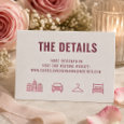 Bold Typography Wedding Details Letterpress Enclosure Card