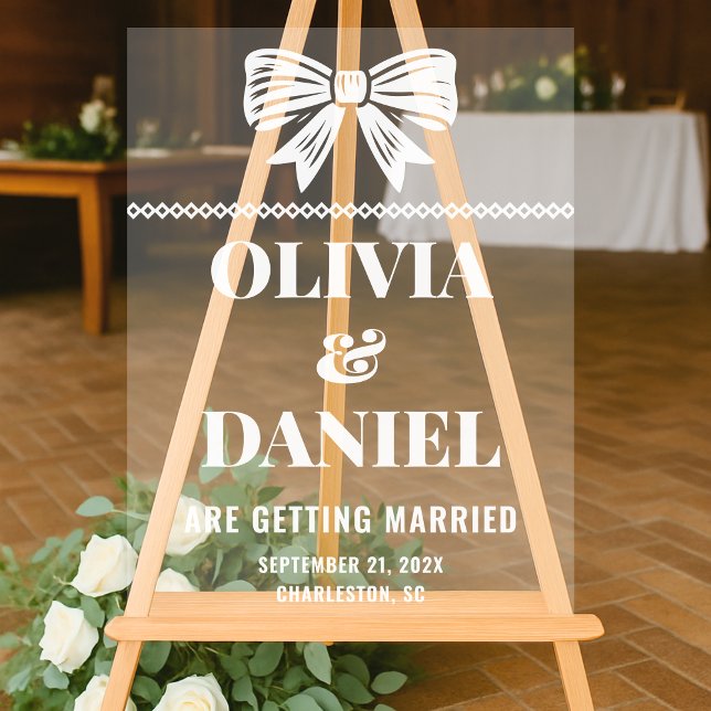 Bold Typography Wedding Entrance Acrylic Sign (Creator Uploaded)