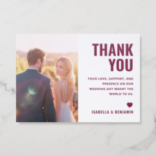 Bold Typography Wedding Letterpress Photo Cards