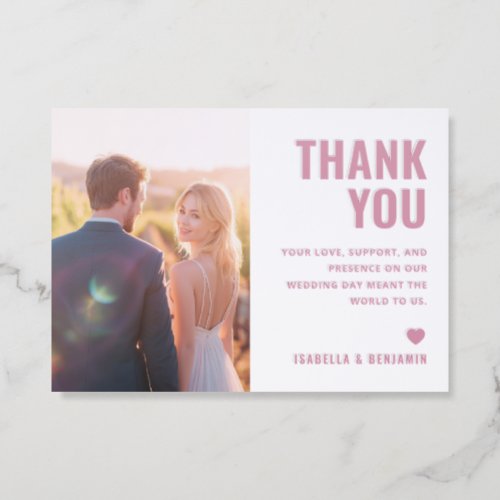 Bold Typography Wedding Letterpress Photo Cards