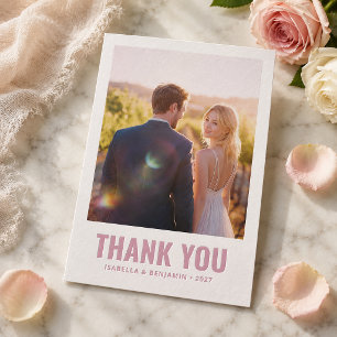 Bold Typography Wedding Letterpress Photo Cards